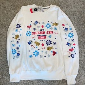 NWT Bud Light Seltzer Ugly Holiday sweatshirt
